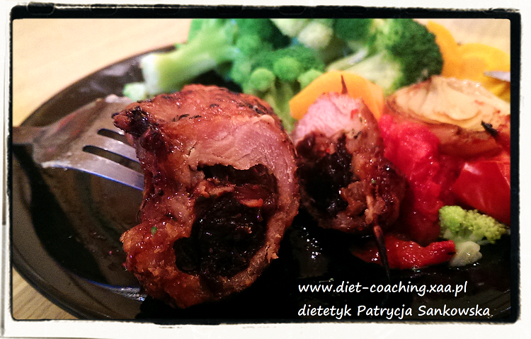 pieczony schab ze śliwką