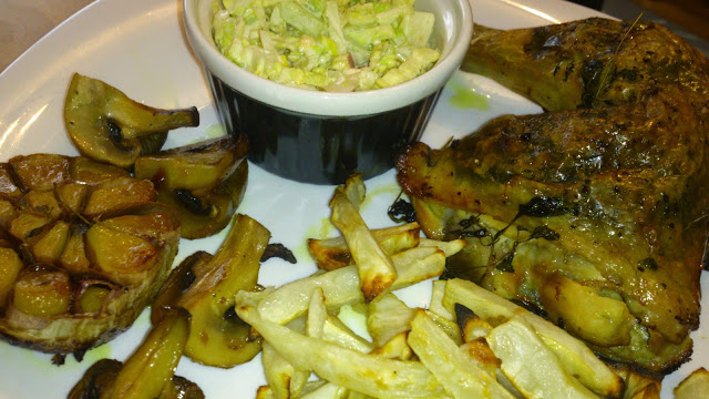 nadziewane rukolą udka z kurczaka